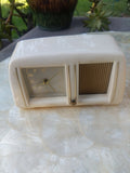 Vintage I can't begin to tell you White German Alarm Clock Made in Germany