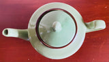 Vintage Glossy Ceramic Teapot Pastel Green Tea Pot with Lid