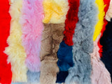 Unique Furry Fashion Faux Fur Fuzzy Multi Color HandBag Purse Cross Body Zip Bag