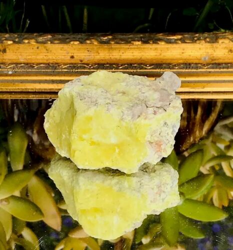 Yellow Sulfur Healing Crystal Rock Sulphur Mineral Specimen Brimstone