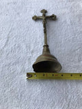 Vintage 1960’s Vintage Metal Silver Tone Inri Religious Indian Rare Bell Cross