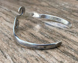 Taxco Sterling Silver 925 Signed Vintage Swirl 9g Cuff Adjustable Bracelet