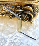 Antique Art Deco Nouveau Dunn Bros. Gold Filled Fob Pocket Knife &amp; Cigar Punch