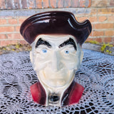Vintage Ceramic Royal Copley Elder Gentleman Face Bust Plant Vase Holder Decor