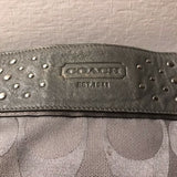Grey Coach Shoulder Bag With Studs And Hang Tag