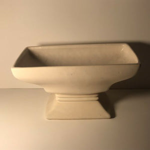 Vintage McCoy Pottery USA Pedestal White Ceramic Planter