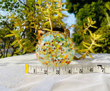 Murano Vetri Cenedese Multi Color Confetti Splatter Blown Art Glass Vase Mvrano