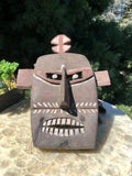Antique African Art Wood Carved Tribal Ceremonial Mask From The Ivory Coast