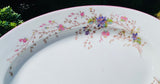 Vintage Ceramic White Colorful Floral Butterfly Flower Serving Tray Plate Dish