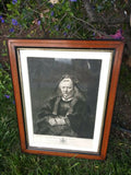 1777 Vintage Rembrandt’s Wife Framed Portrait John Boydell Art Rembrandt Pinxit