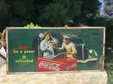 Coca Cola Sign Metal Stop For A Pause Go Refresh Tacker Car Auto 1991 Man Cave