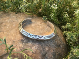 Navajo Native Signed Waylon Plummer Sterling Silver 925 Cuff Bracelet 46.5 grams
