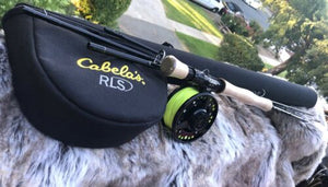 Cabelas 4 pc 9'0 8WT 908-4 Fly Fishing Rod Flying Fish Reel RLS+3 & Ca –  Buy The Way Artiques