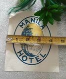 Vintage Manila Hotel Luggage Sticker