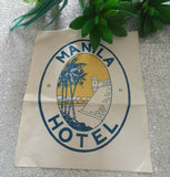 Vintage Manila Hotel Luggage Sticker