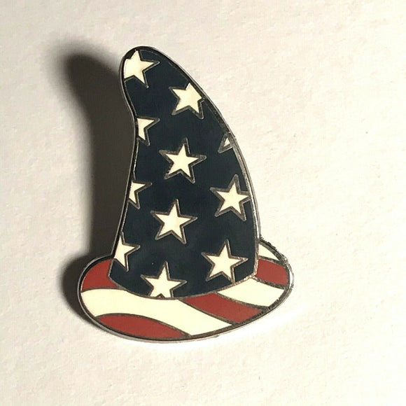 USA American FLAG Stars & Stripes Fantasia SORCERER HAT Disney 2003 CM Pin