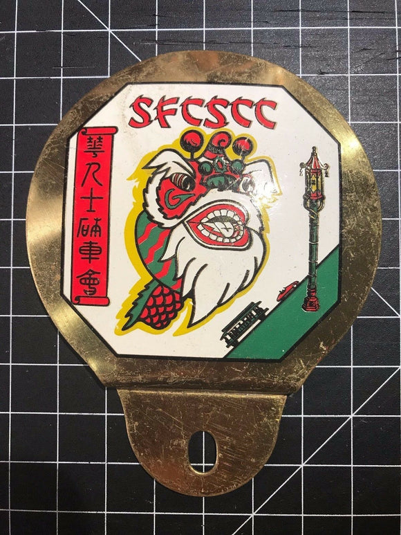 San Francisco SFCSCC Chinese Dragon Car Badge