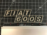 Fiat 600s Car Badge