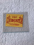 Visit New Orleans Louisiana Original Vintage Luggage Label