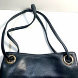 Morris Moskowitz Black Leather Purse With Strap