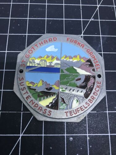 St. Gotthard Furka-Grimsel Sustenpass Teufelsbrucke Car Badge