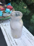 Antique Vintage Embossed Absolutely Pure Milk Glass Bottle