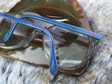 Signed Frame Austria Silhouette M114 Perscription Glasses W Blue Frame