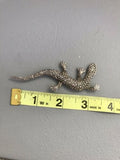 Large Vintage Silver Tone Reptile Lizard Brooch Pin