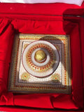 Gold Leaf Work On Marble Plate & Bowl Royal City Of Jaipur India Red Velvet Box