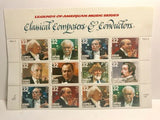 Classical Composers & Conductors Legend Of American Music Series Stamps Sheet