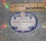 Vintage Grand Hotel Gaulois Rabat Luggage Sticker Label