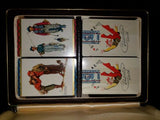Redislip Finish Norman Rockwell - VINTAGE PLAYING CARDS - 4 Decks w/ Case