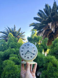 Vintage Antique Bayard Repetition White Alarm Clock Mechanical Watch France Runs