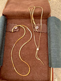 Vintage Fabrini Jewelry Collection Set of 2 Gold Tone Necklaces With Tag & Box