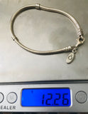 Authentic Pandora Signed 925 Sterling Silver Snake Chain Bracelet No Charm