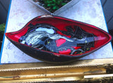 Artisan Italian Calf Leather Ceramic Red Hand Painted Girl Dish Art Decor Bowl