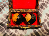 Sun & Moon Ball Baoding Chinese Healing Medicine Exercise Stress Ball Set in Box