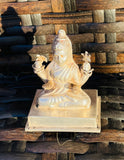 Antique Sterling Silver Seated Spiritual Hindu God Laxmi Deity Statue 41.97g