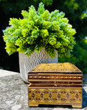 Vintage Artisan Moroccan Ornate Mandala Style Wood Decorative Box