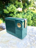 Vintage Rare Roland “Riviera” Model 4P2 Green Bakelite Portable AM Tube Radio