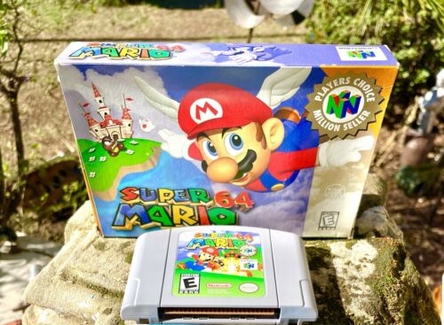 New N64 - Authentic Nintendo Super Mario 64 Game Cartridge In Box