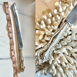 Sheffield England Sterling Silver Handle Stainless Steel Bridal Cake Bread Knife