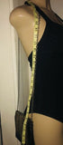 Vintage Authentic Ecoté Petite Black Magnetic Purse W Gold Sequins & Chain Strap