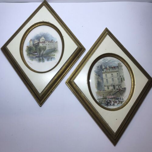 Turner’s Vignettes Two J.M.W Turner Prints In Diamond Shaped Frames