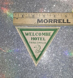 Vintage Welcombe Hotel Trincomalee Luggage Sticker Label