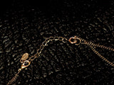 Vintage Monet Signed Blue Turquoise Color + Goldtone Double Chain Necklace