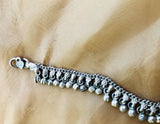 Vintage Sterling Silver Tribal Bell Signed Anklet