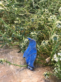 Vintage Penguin Sterling Silver Signed 980 Blue Lapis Lazuli Bird Brooch Pin