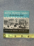 Hotel Puerto Varas Chile Nacional Hotelera Unused Luggage Label Sticker Rare