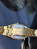 Vintage Seiko Gold Tone Circle Futuristic 1-13 Rare Ladies Watch Runs